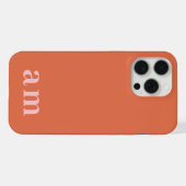 Monogram 2 Initials Pink & Red Minimalist (Verso Horizontal)