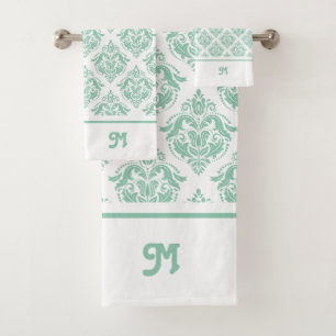 Monogram 2 van de stuwdammen van het type Mint-gro Bad Handdoek