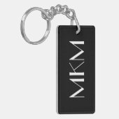 Monogram 2-zijdige Gepersonaliseerd Sleutelhanger (Voorkant Links)