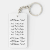 Monogram 2-zijdige Gepersonaliseerd Sleutelhanger (achterkant)