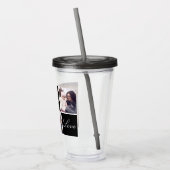 Monogram 3 Foto Collage Acryl Drinkbeker (Links)