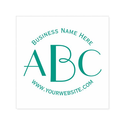 Monogram 3-letterige Initialen aangepaste bedrijfs Zelfinktende Stempel (Design)