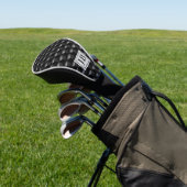 Monogram, 3D Black Geometric Pattern, Modern Golfheadcover (Insitu)