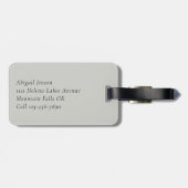 Monogram 3D Vlinder Lente Tuin Bloem Bagagelabel (Achterkant horizontaal)