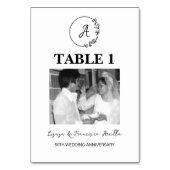 Monogram 50e trouwjubileum aangepaste foto kaart (Achterkant)