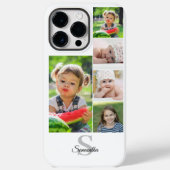 Monogram 5 Foto Collage Naam iPhone / iPad case (Achterkant)