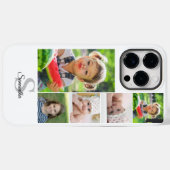 Monogram 5 Foto Collage Naam iPhone / iPad case (Achterkant (horizontaal))