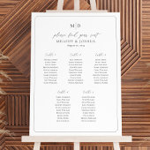 Monogram 5 tafels Vind uw zitplaatskaart Poster