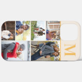 Monogram 6 foto collage crème geel Case-Mate iPhone case (Achterkant (horizontaal))