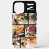 Monogram 6 Fotocollage Horizontaal Zwart Wit Case-Mate iPhone Case (Achterkant)