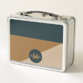 monogram 70s Groen Bruin kleurenblok (Achterkant)