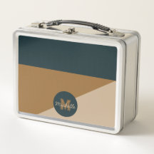 monogram 70s Groen Bruin kleurenblok