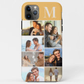 Monogram 7 Fotocollage op Oker Geel Case-Mate iPhone Case (Achterkant)