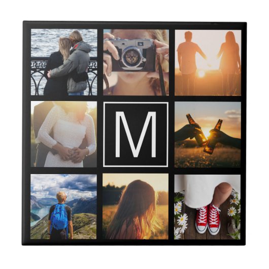 Monogram 8 Lijst NGL Tegeltje (Voorkant)