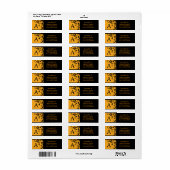 Monogram A Aangepaste Adresetiketten | Halloween Etiket (Full Sheet)
