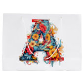 Monogram A bloei Groot Cadeauzakje (Achterkant)