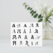 Monogram A Briefkaart (Staand voorkant)