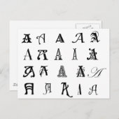 Monogram A Briefkaart (Voorkant / Achterkant)