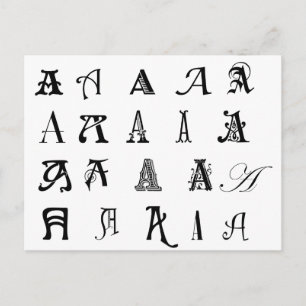 Monogram A Briefkaart