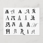 Monogram A Briefkaart (Voorkant)