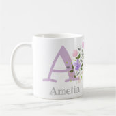 Monogram A & Christelijke naam Koffiemok (Links)