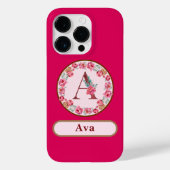  Monogram A Floral Case-Mate iPhone Case (Achterkant)