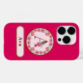  Monogram A Floral Case-Mate iPhone Case (Achterkant (horizontaal))