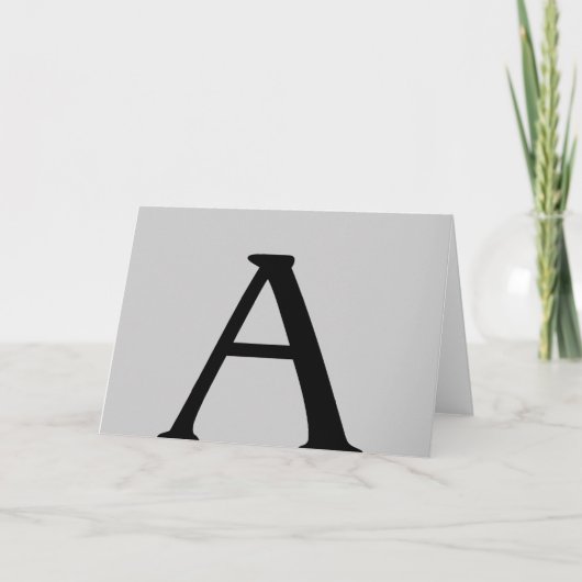 Monogram A grijze zwarte Kaart (Voorkant)