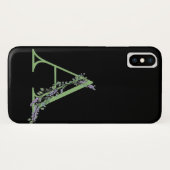 Monogram A Lavendel Eucalyptus Case-Mate iPhone Case (Achterkant (horizontaal))