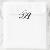 Monogram A Wedding Seal Sticker (Tas)