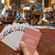 Monogram Aangepast aangepast Modern Oranje Rood