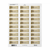 Monogram Aangepast adres voor aangepaste verzendin Etiket (Full Sheet)