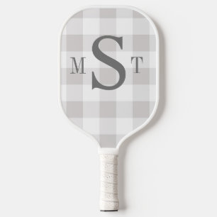 Monogram Aangepast grijs speldenpalmpje Pickleball Paddle