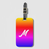 Monogram Aangepaste Bagagelabel regenboogkleuren (Voorkant (verticaal))