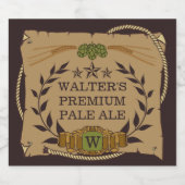 Monogram Aangepaste bierlabels Bier Etiket (Enkel label)