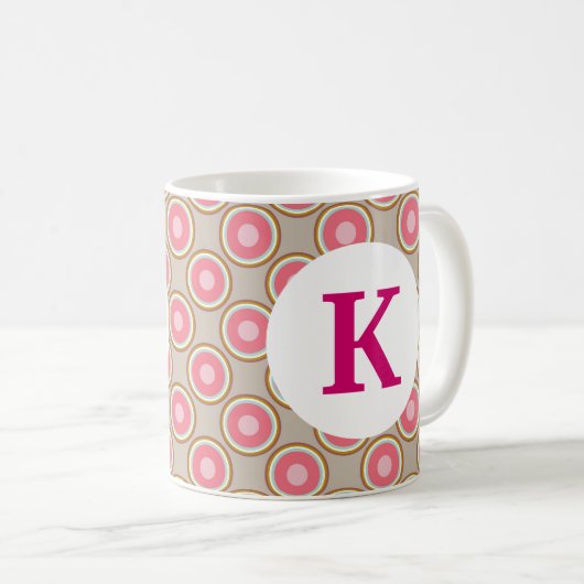 monogram aangepaste gedrukte koffie Mok (Voorkant rechts)