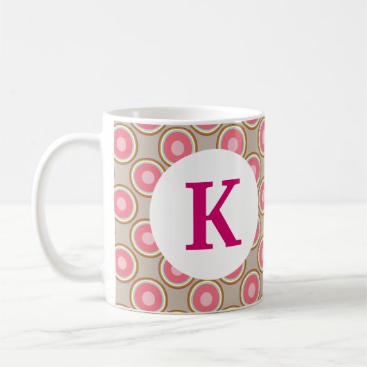  monogram aangepaste gedrukte koffie Mok (Links)
