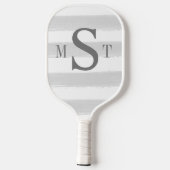 Monogram Aangepaste Gray Pickleball Paddle (Achterkant)