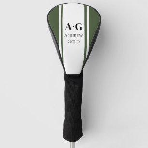 Monogram Aangepaste Initialen - Groen Golfheadcover