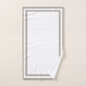 Monogram Aangepaste Initialen - Hotel Border Handd Bad Handdoek (Handdoek)