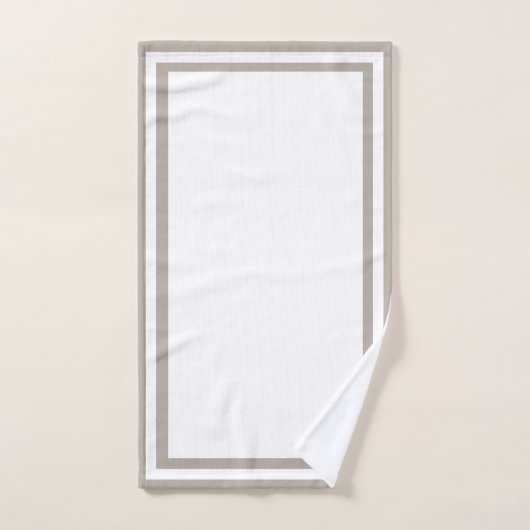 Monogram Aangepaste Initialen - Hotel Border Handd Bad Handdoek (Handdoek)