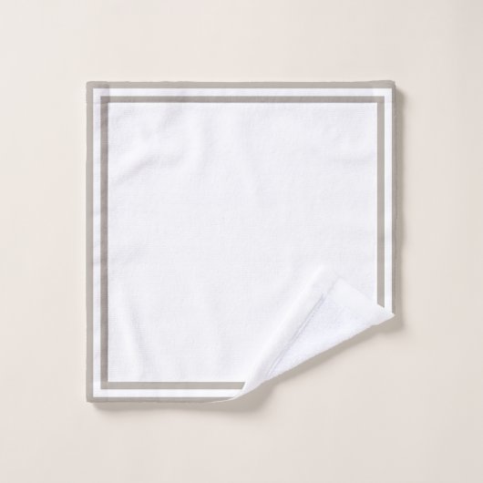 Monogram Aangepaste Initialen - Hotel Border Handd Bad Handdoek (Wasdoekje)