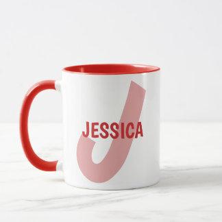 Monogram Aangepaste Letter en Naam Mok