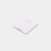 Monogram Aangepaste naam Angel Feather Lila Grey Post-it® Notes (Schuin)