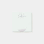 Monogram Aangepaste naam Angel Feather Mint Grijs Post-it® Notes (Voorkant)