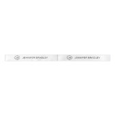 Monogram Aangepaste naam Bedrijfs Kleding Labels Lint (Voorkant)