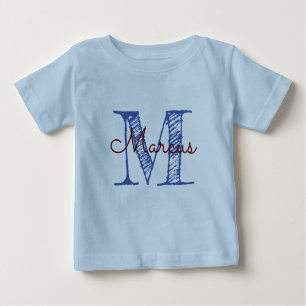 Monogram Aangepaste naam Blauwe baby