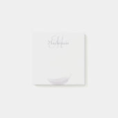 Monogram Aangepaste Naam Engel Veer Licht Grijs Post-it® Notes (Voorkant)