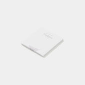 Monogram Aangepaste Naam Engel Veer Licht Grijs Post-it® Notes (Schuin)