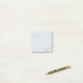 Monogram Aangepaste naam Engel Weer Licht Grijs Post-it® Notes (Op bureau)